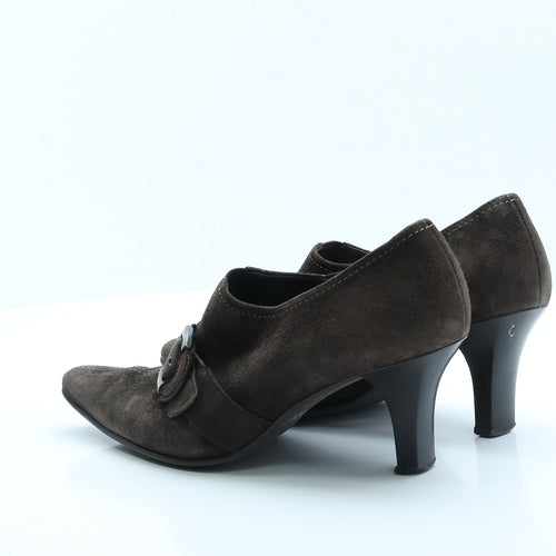 Gabor Womens Brown  Faux Suede Court Heel 5.5