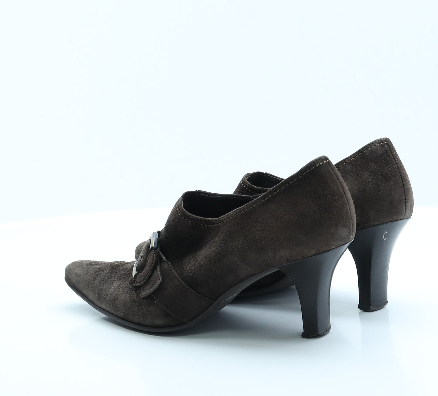 Gabor Womens Brown  Faux Suede Court Heel 5.5