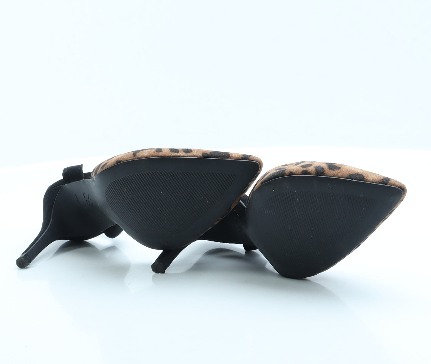New Look Womens Brown Animal Print Polyester Slingback Heel 3 EUR 36