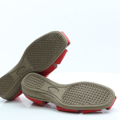 AS Di Womens Red  Polyester Fisherman Sandal 7