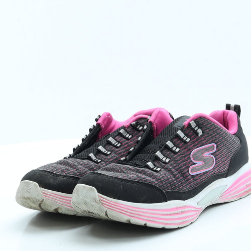 Skechers Girls Black  Polyester Trainer  3 EUR 36 US 4