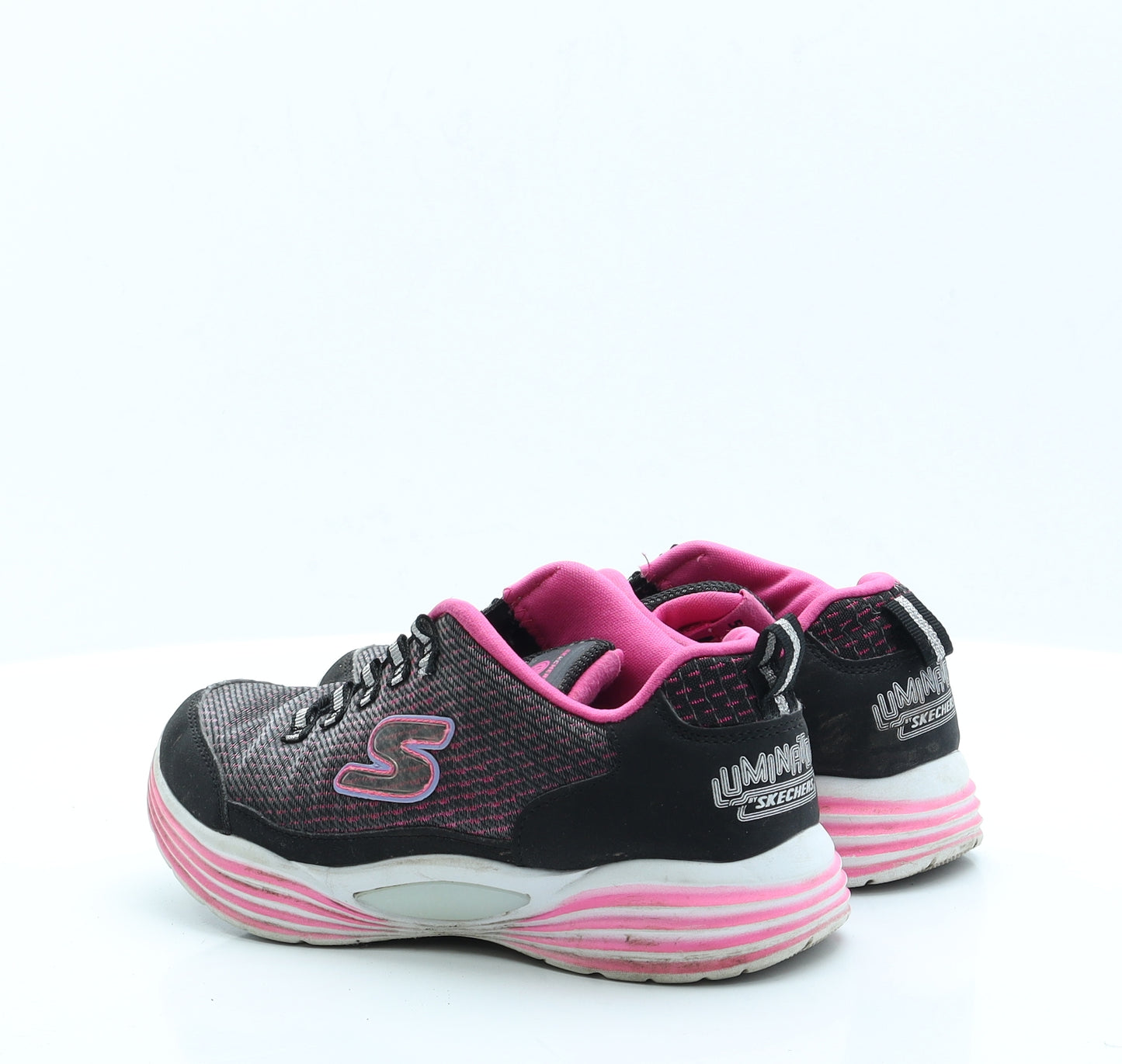 Skechers Girls Black  Polyester Trainer  3 EUR 36 US 4