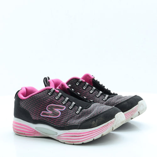 Skechers Girls Black  Polyester Trainer  3 EUR 36 US 4