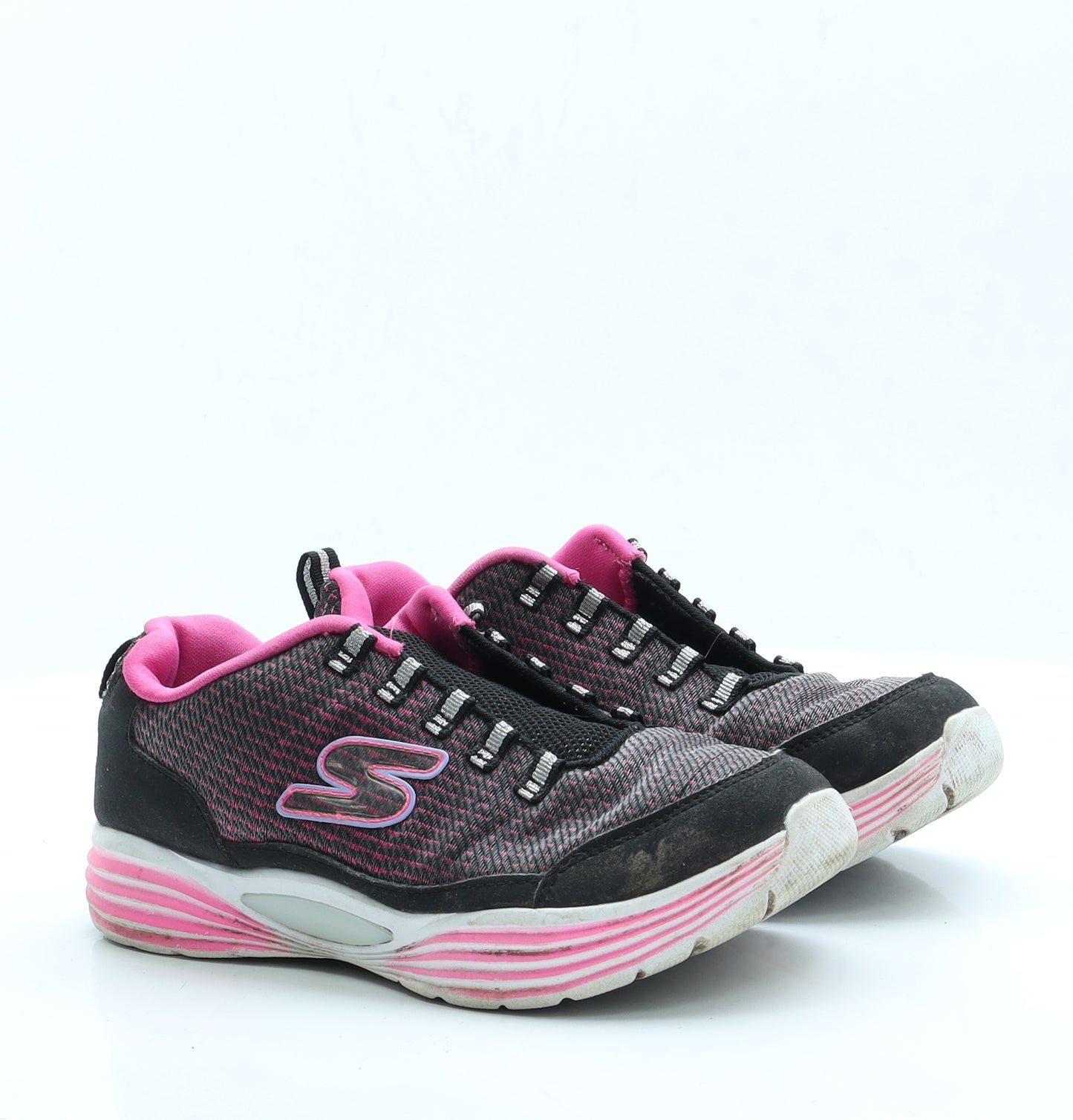 Skechers Girls Black  Polyester Trainer  3 EUR 36 US 4