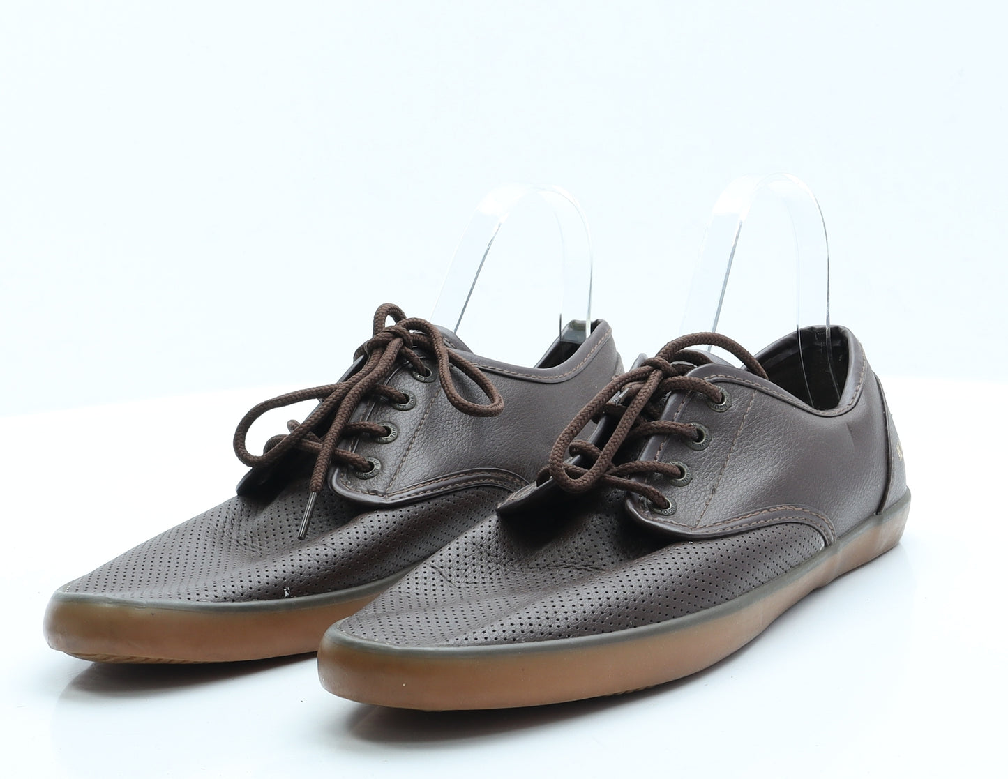 Kangol Mens Brown  Faux Leather Trainer Casual 9