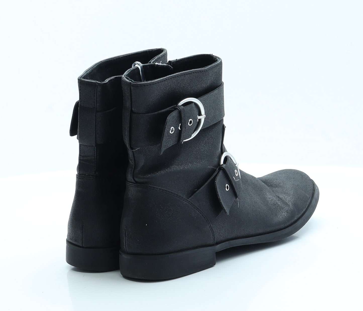 Zara Girls Girls Black Faux Leather Chelsea Boot UK 4.5