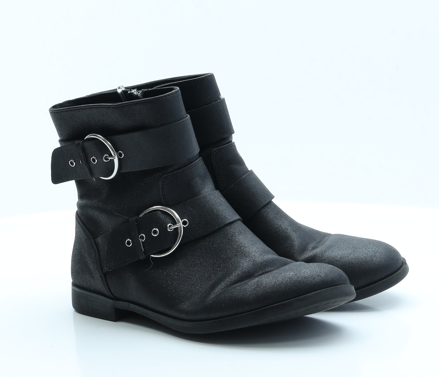 Zara Girls Girls Black Faux Leather Chelsea Boot UK 4.5