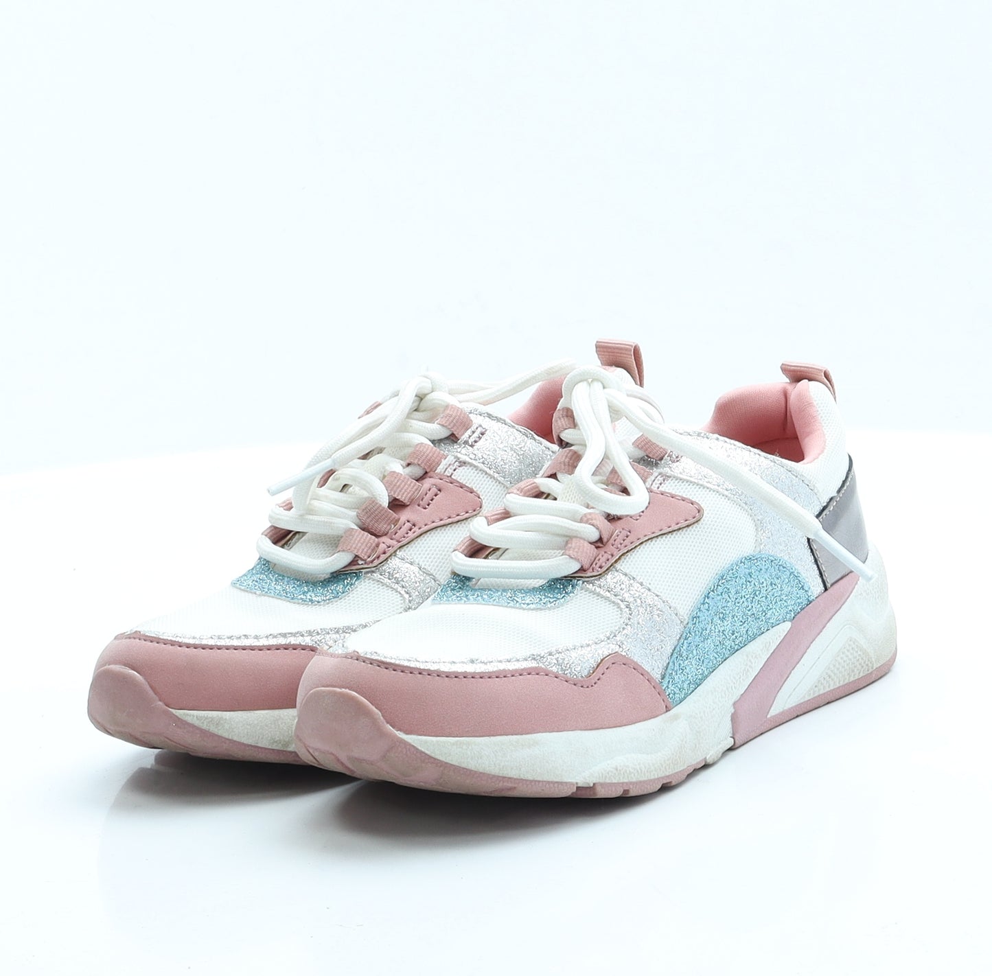 Marks and Spencer Girls Multicoloured Colourblock Polyester Trainer  13 EUR 32