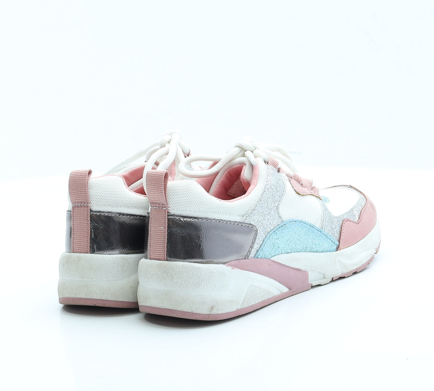 Marks and Spencer Girls Multicoloured Colourblock Polyester Trainer  13 EUR 32