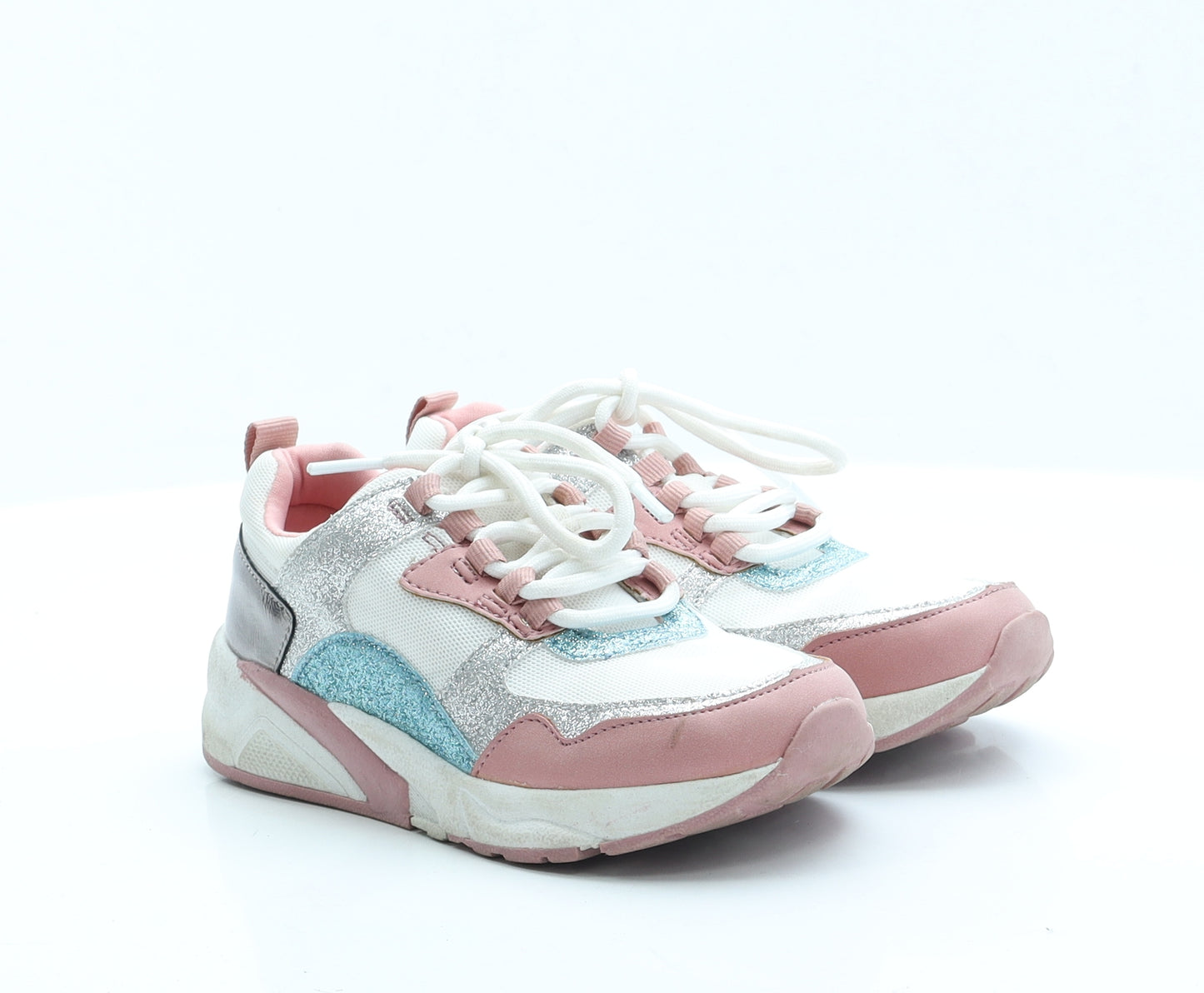 Marks and Spencer Girls Multicoloured Colourblock Polyester Trainer  13 EUR 32
