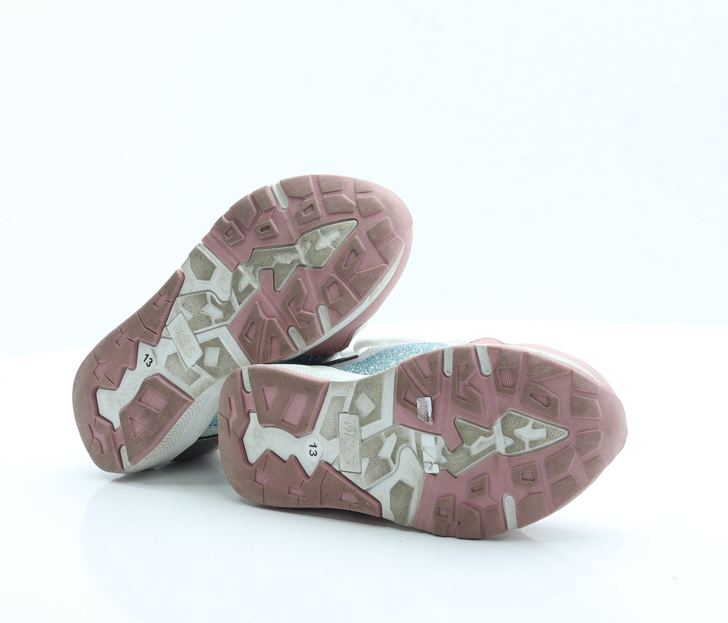 Marks and Spencer Girls Multicoloured Colourblock Polyester Trainer  13 EUR 32