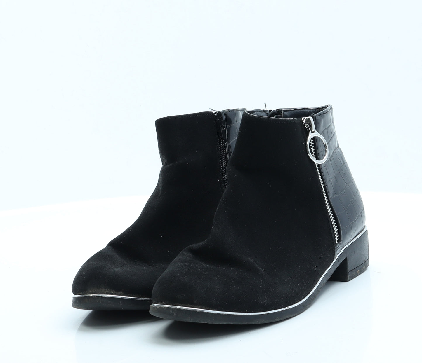 Primark Womens Black  Faux Leather Chelsea Boot 5 EUR 38 US 7
