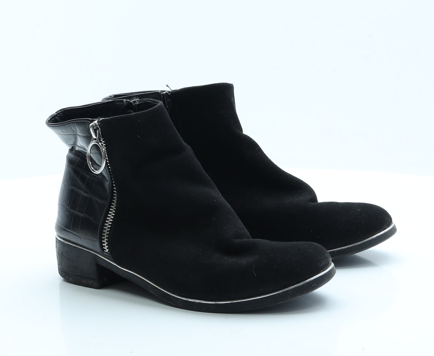 Primark Womens Black  Faux Leather Chelsea Boot 5 EUR 38 US 7
