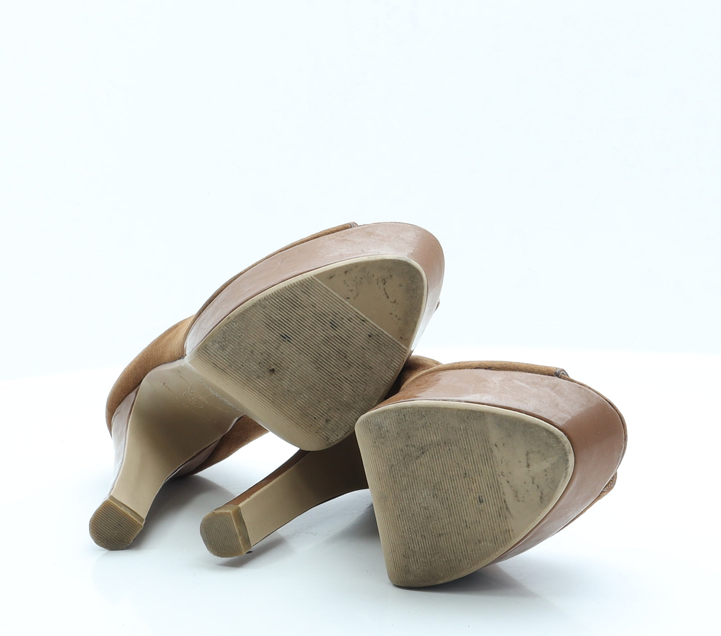 New Look Womens Brown  Faux Suede Court Heel 6 EUR 39