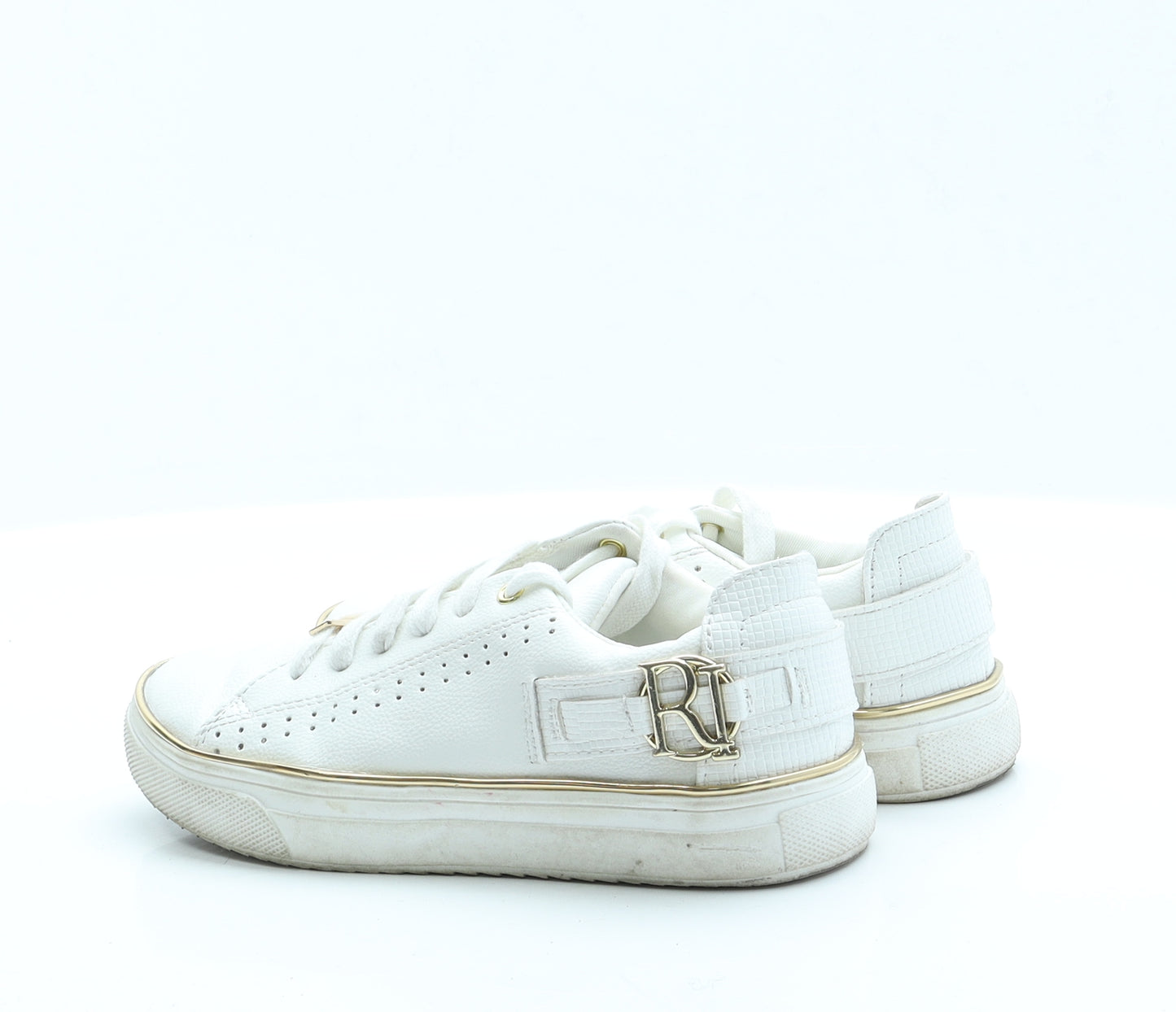 River Island Girls Ivory  Polyester Trainer  12
