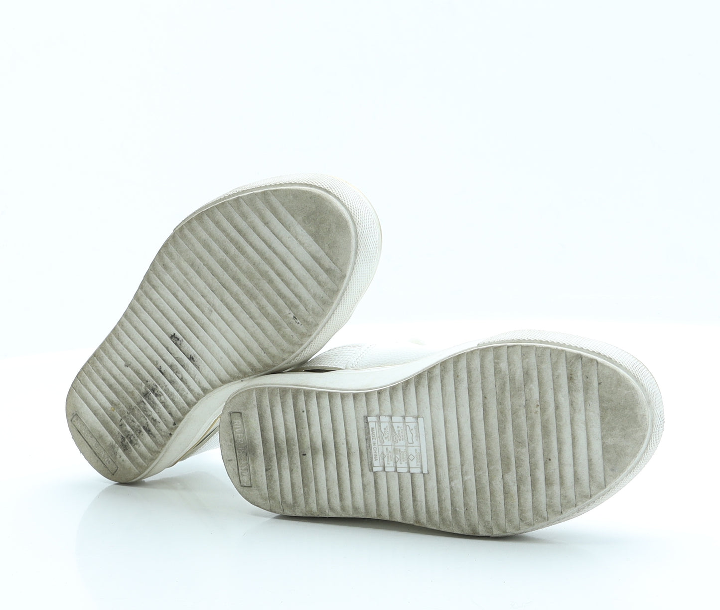 River Island Girls Ivory  Polyester Trainer  12