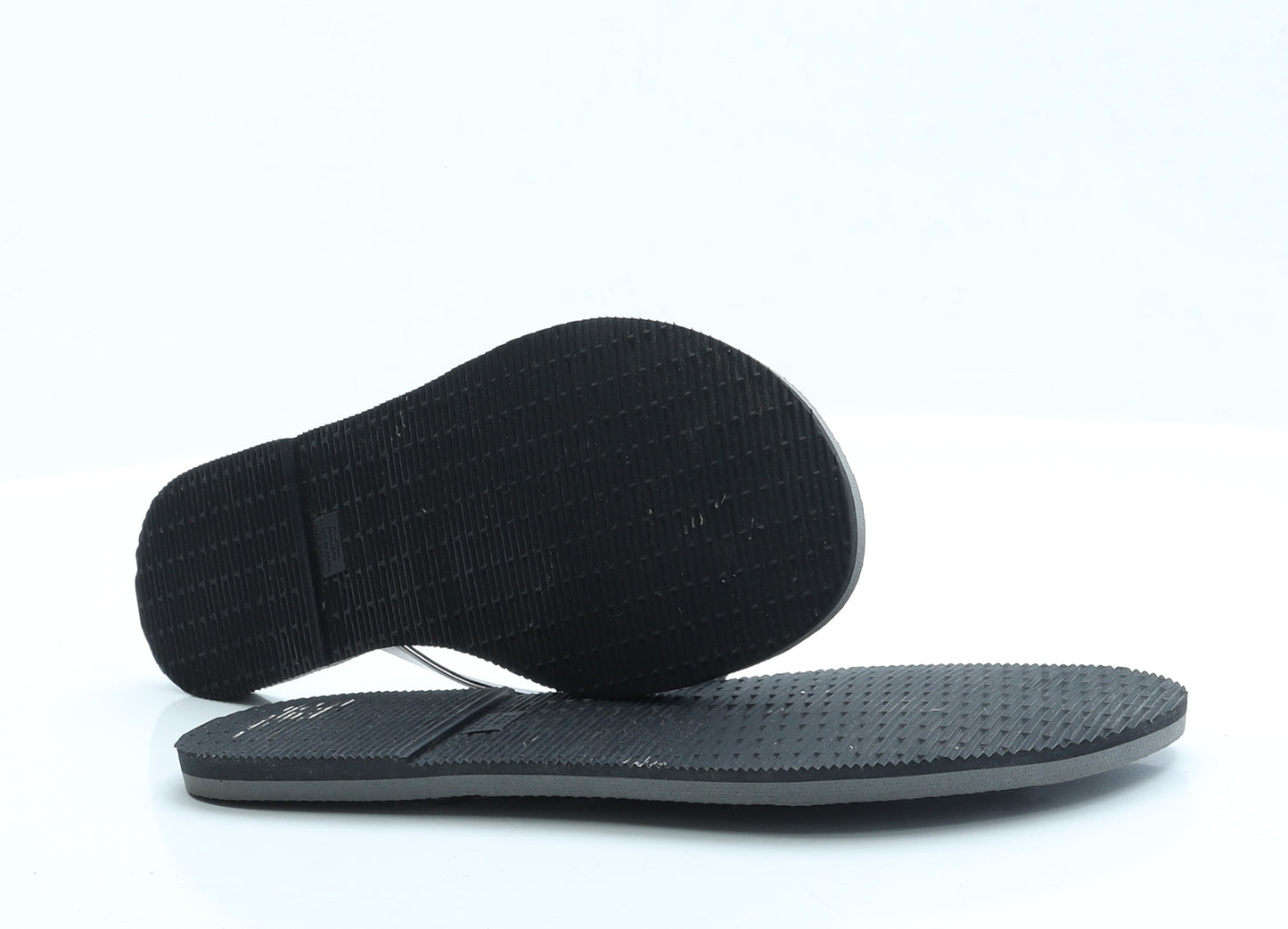 Havaianas Womens Grey  Rubber Thong Sandal 8 41