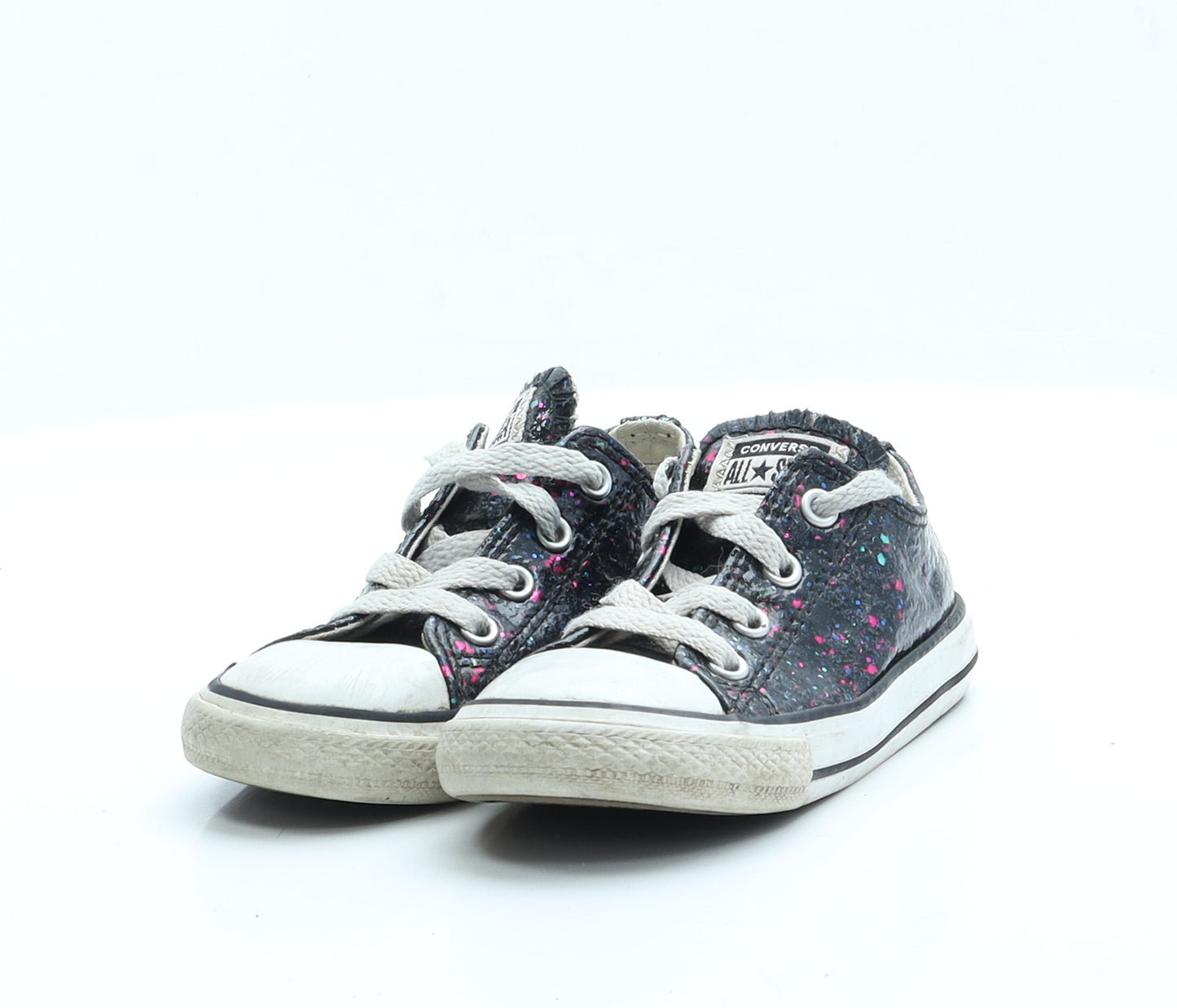 Converse Girls Black  Polyester Trainer  7 EUR 23