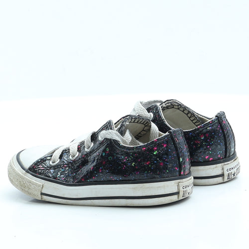 Converse Girls Black  Polyester Trainer  7 EUR 23