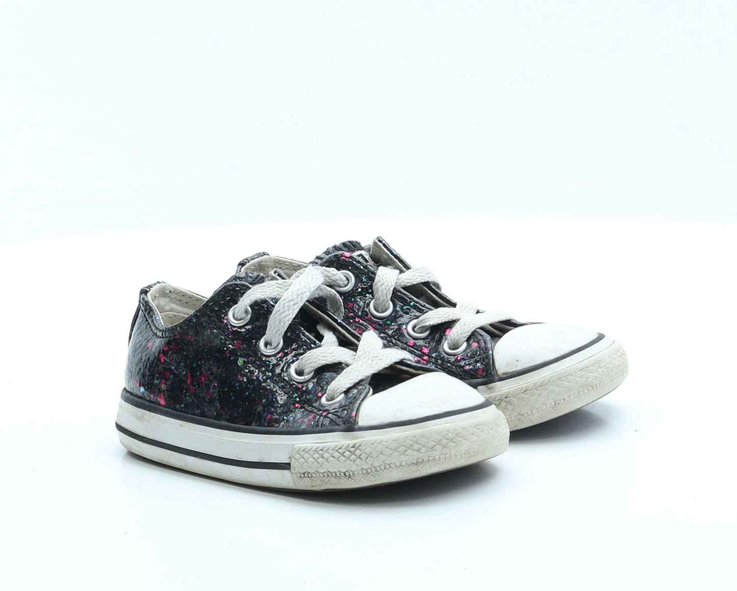 Converse Girls Black  Polyester Trainer  7 EUR 23