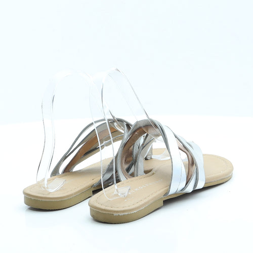 Primark Womens Silver  Polyester Trainer Sandal 3 36 5
