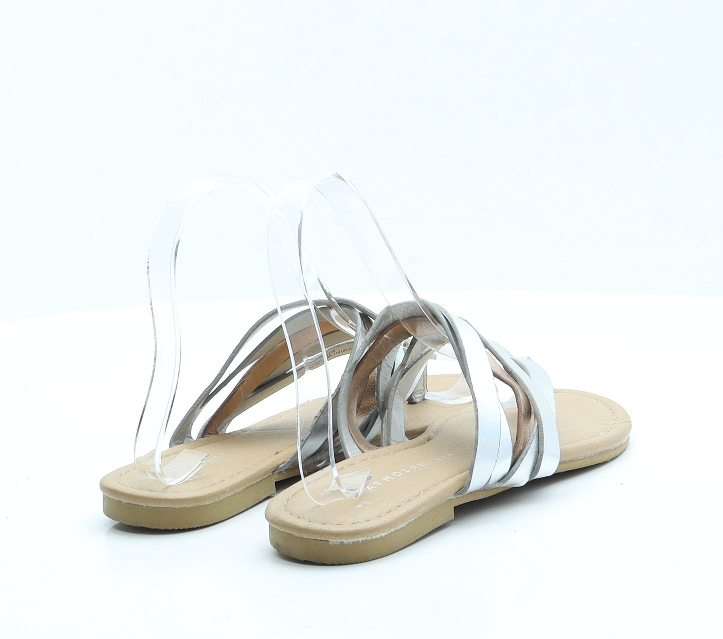 Primark Womens Silver  Polyester Trainer Sandal 3 36 5