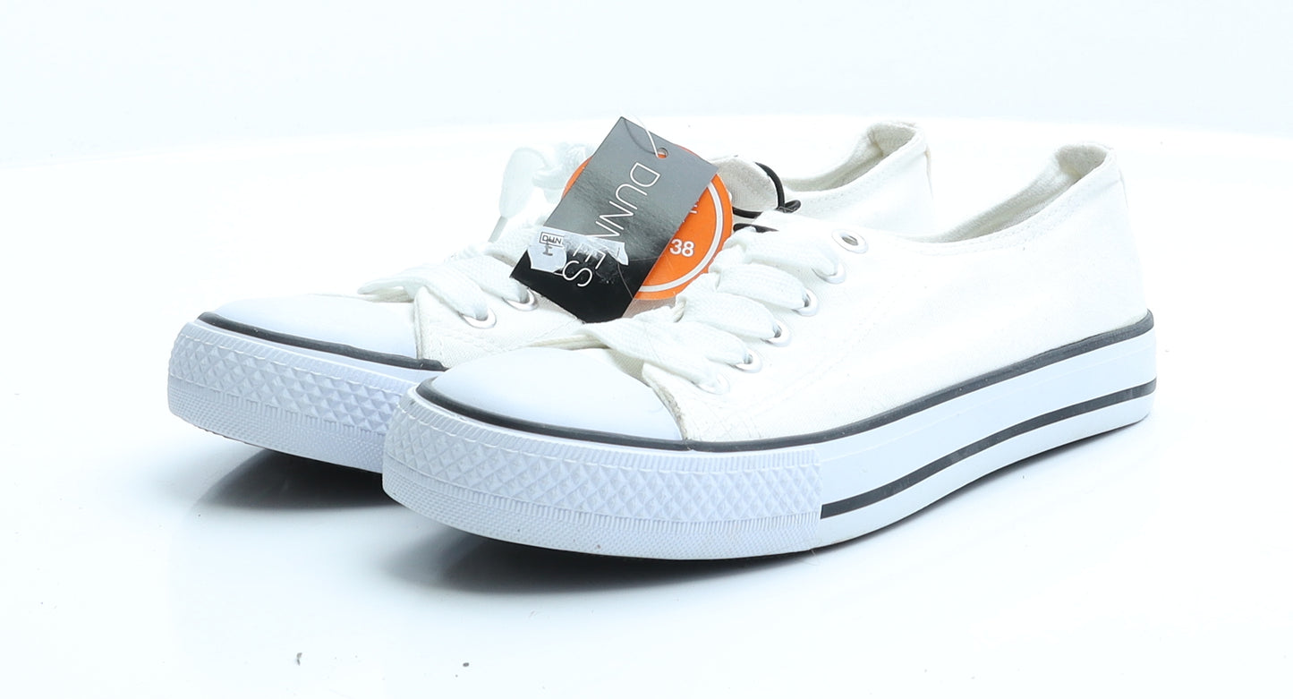 Dunnes Stores Womens Ivory  Polyester Trainer Flat 4 37