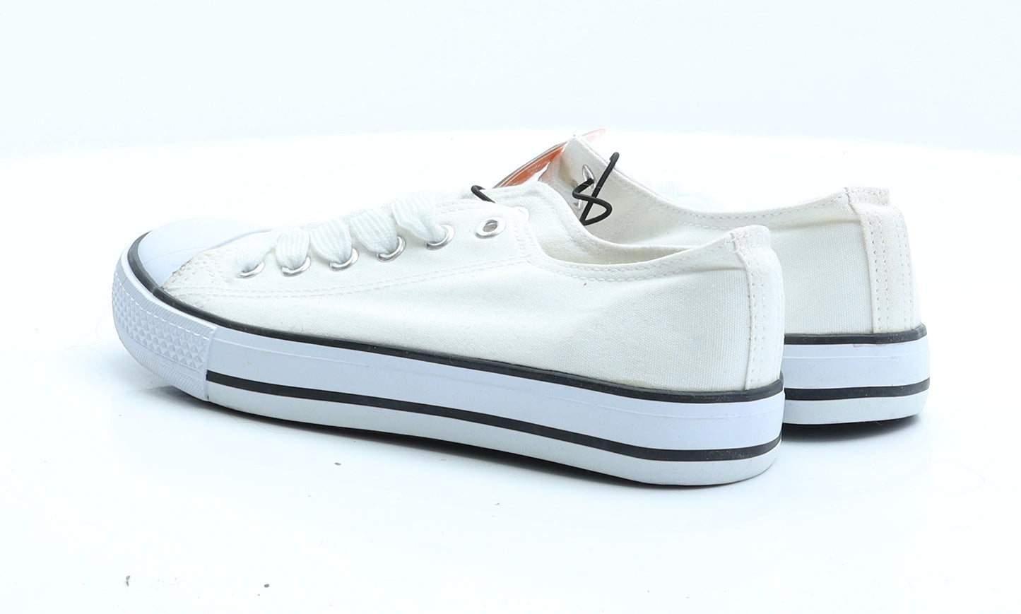 Dunnes Stores Womens Ivory  Polyester Trainer Flat 4 37