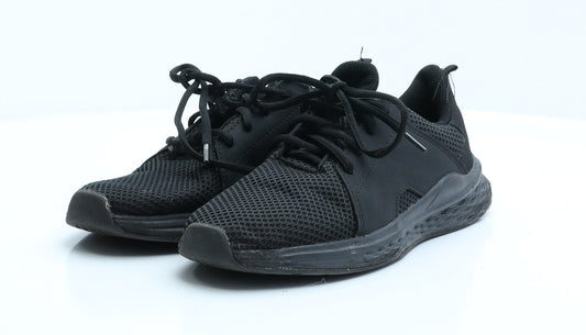 Preworn Boys Black  Polyester Trainer  5 EUR 38
