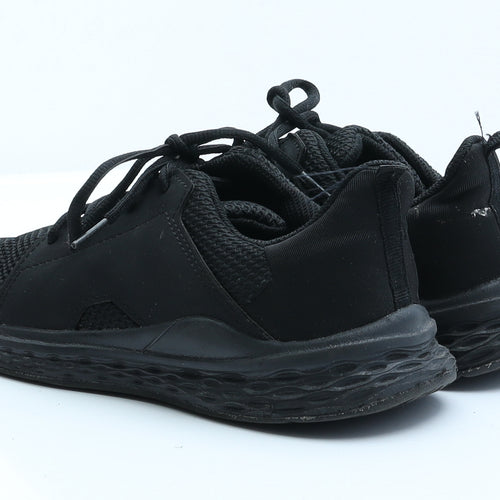 Preworn Boys Black  Polyester Trainer  5 EUR 38