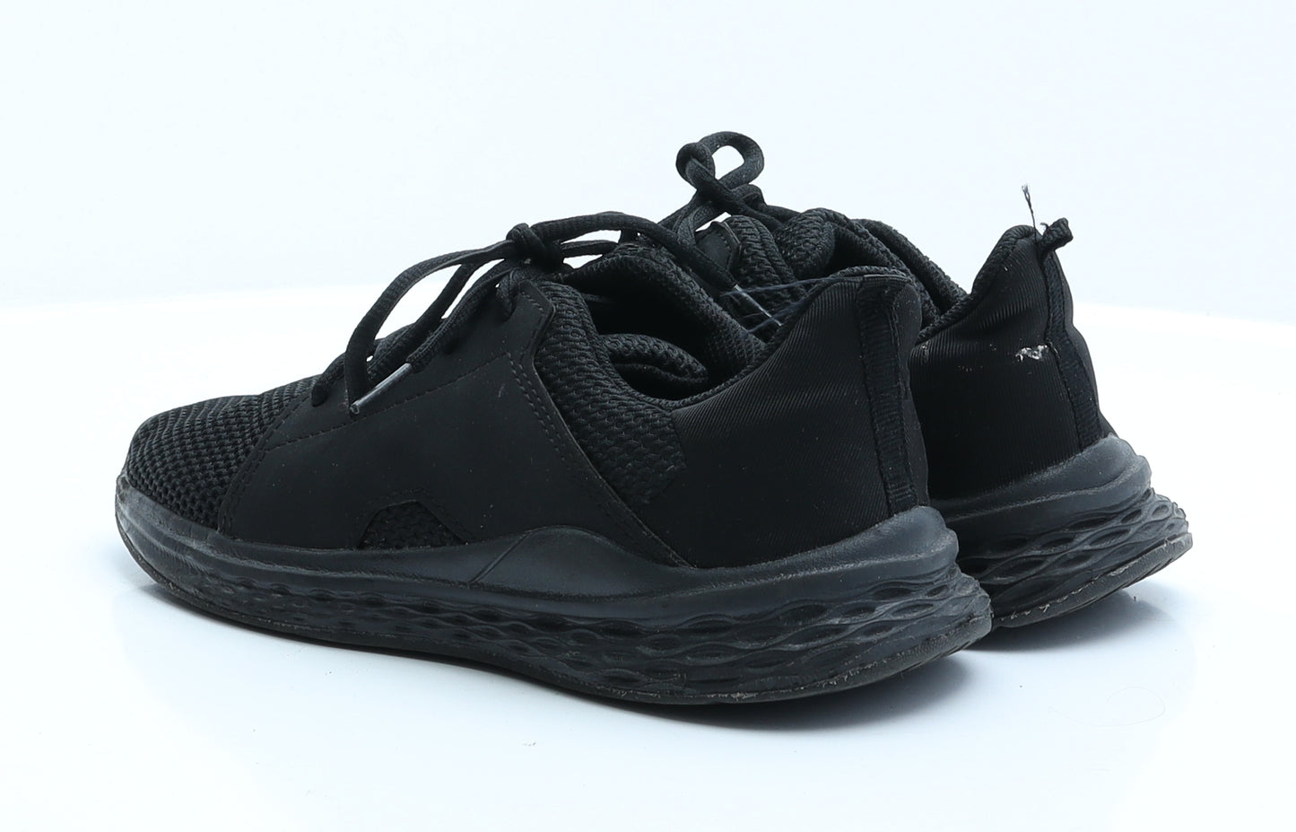Preworn Boys Black  Polyester Trainer  5 EUR 38