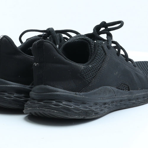 Preworn Boys Black  Polyester Trainer  5 EUR 38