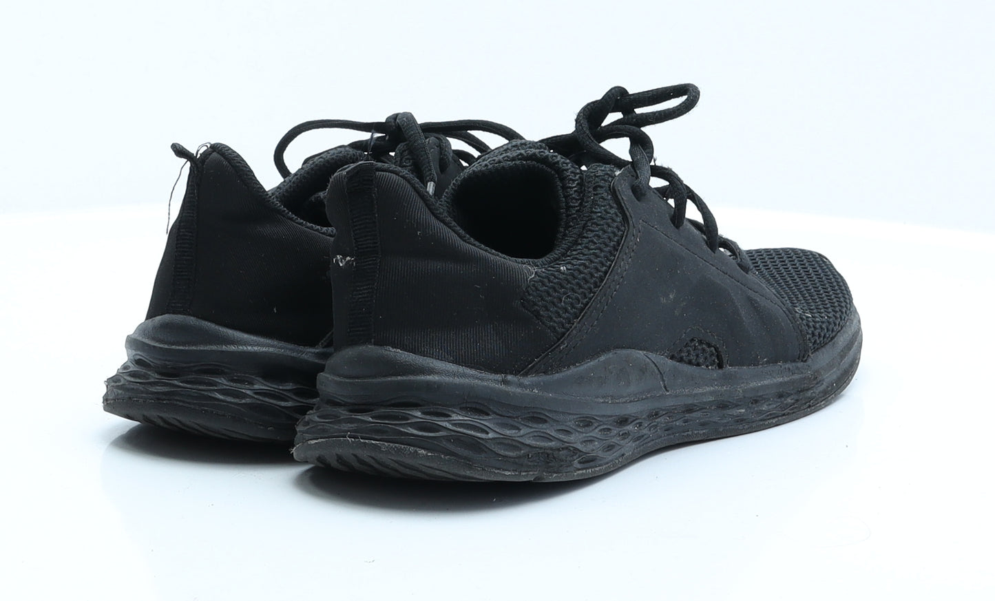 Preworn Boys Black  Polyester Trainer  5 EUR 38