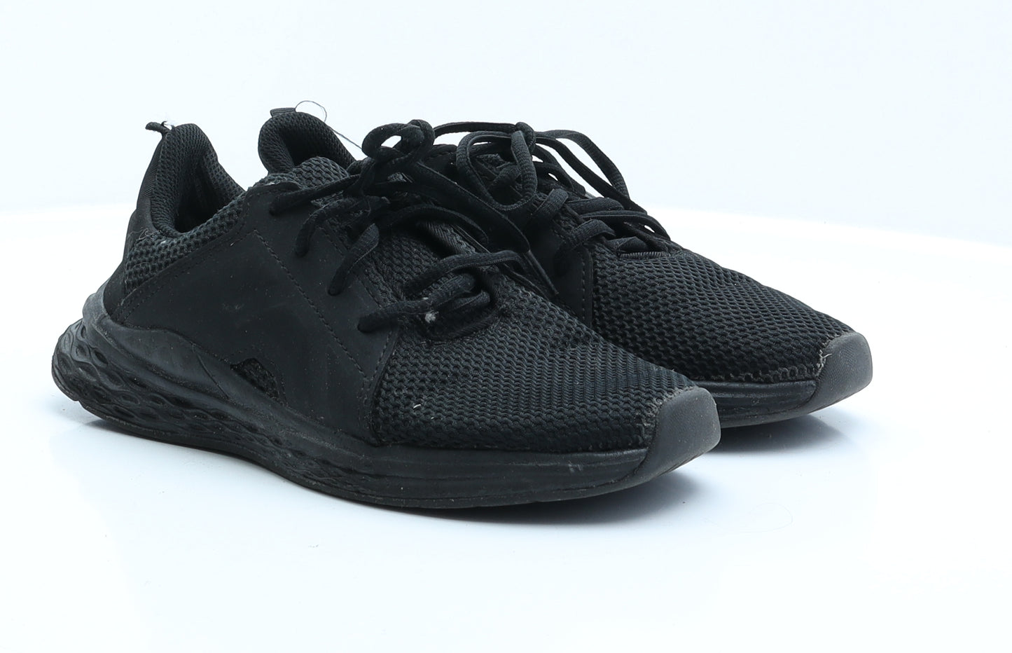 Preworn Boys Black  Polyester Trainer  5 EUR 38