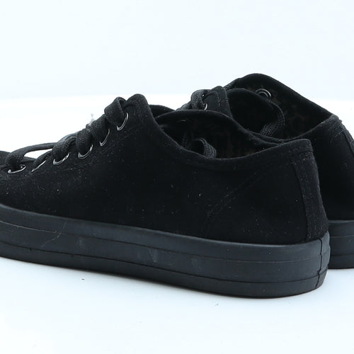 Peacocks Womens Black  Polyester Trainer Flat 5 38