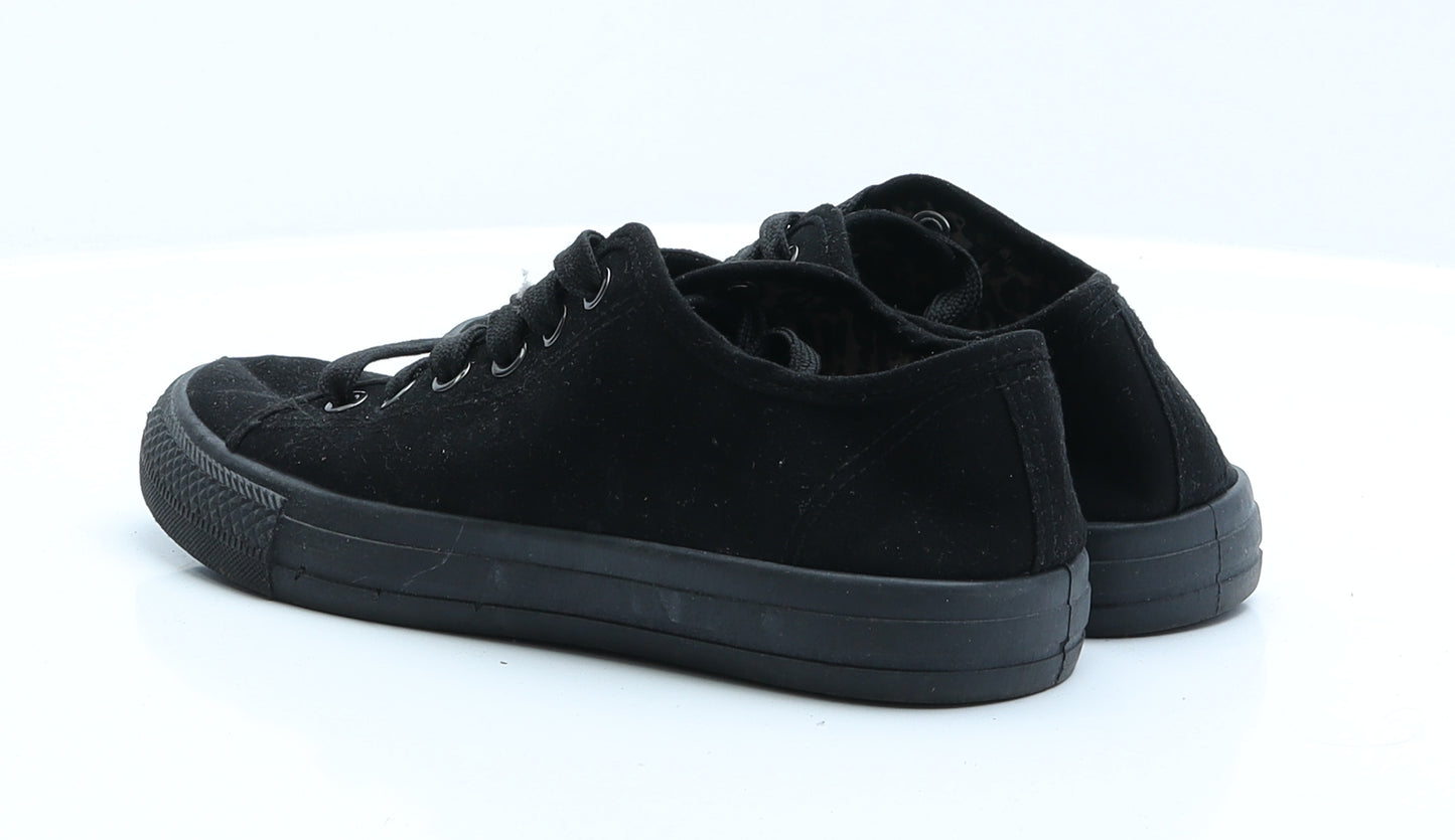 Peacocks Womens Black  Polyester Trainer Flat 5 38