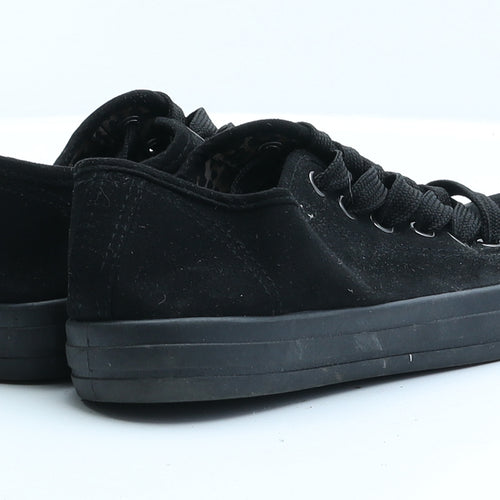 Peacocks Womens Black  Polyester Trainer Flat 5 38
