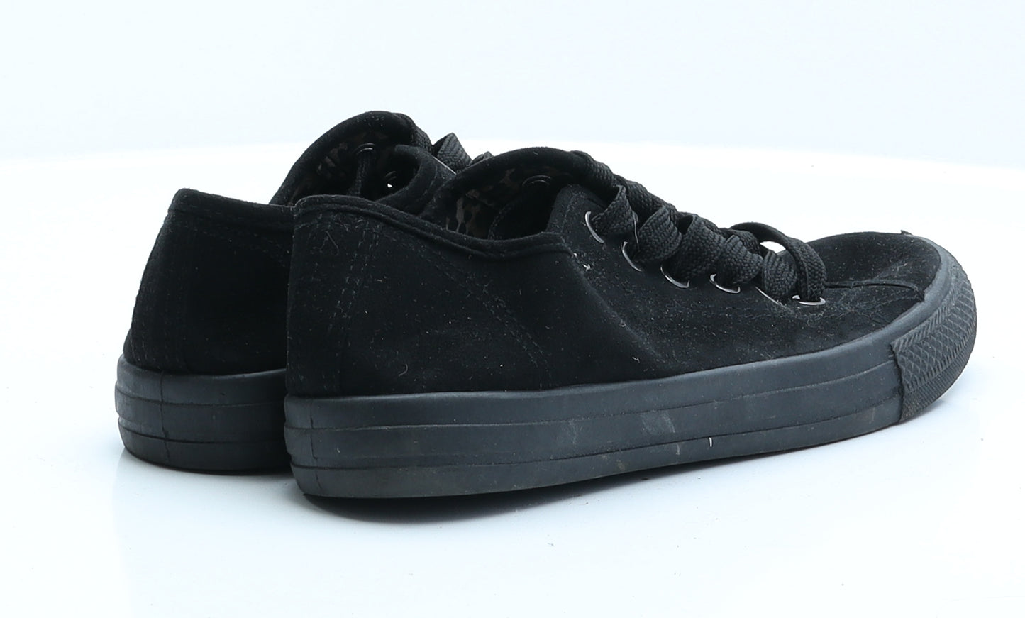 Peacocks Womens Black  Polyester Trainer Flat 5 38