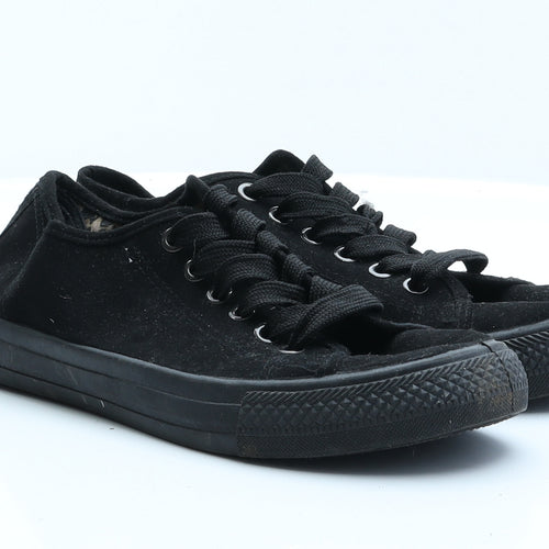 Peacocks Womens Black  Polyester Trainer Flat 5 38