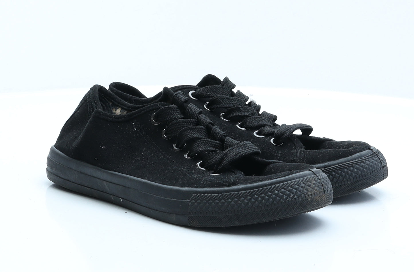 Peacocks Womens Black  Polyester Trainer Flat 5 38