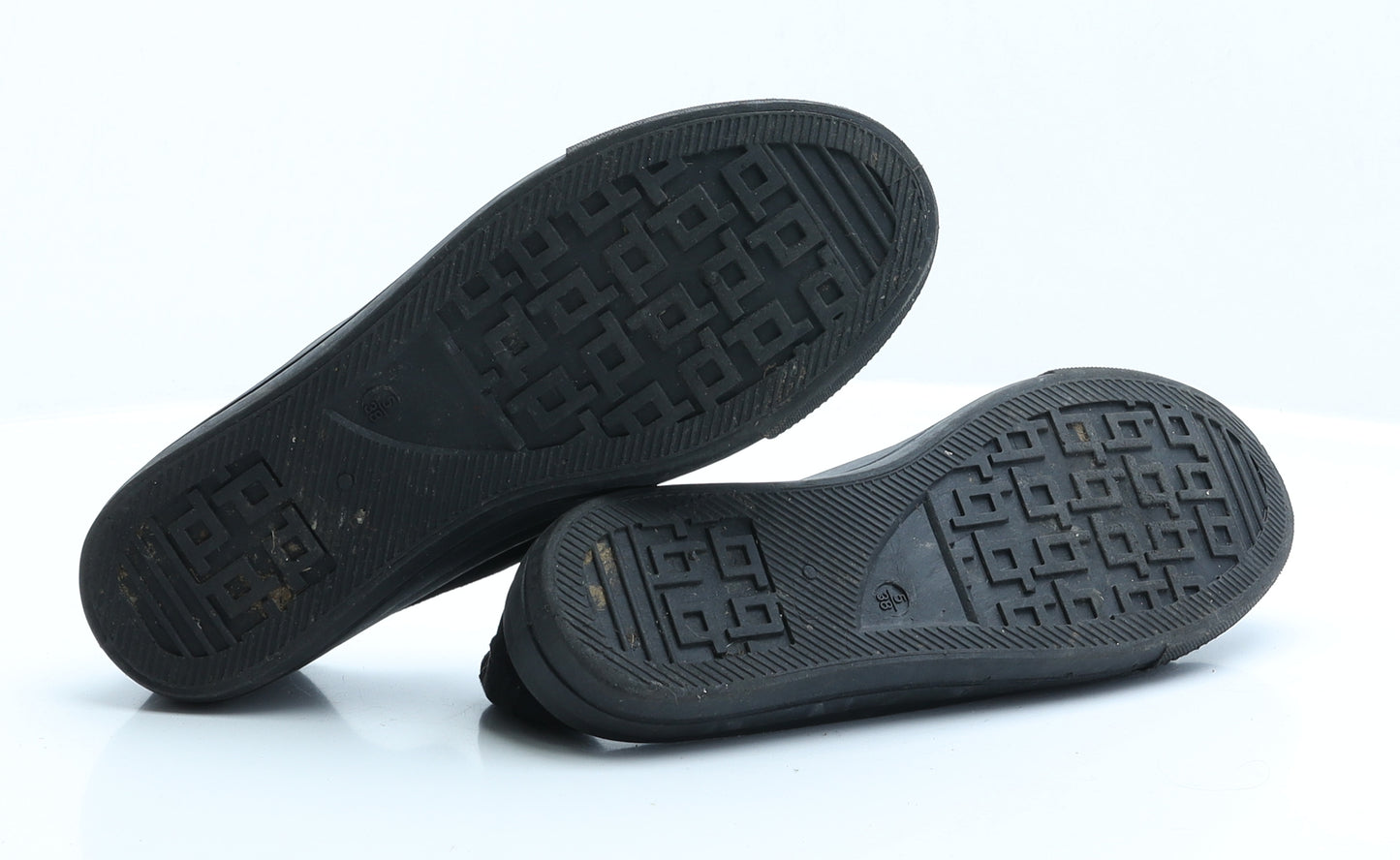 Peacocks Womens Black  Polyester Trainer Flat 5 38