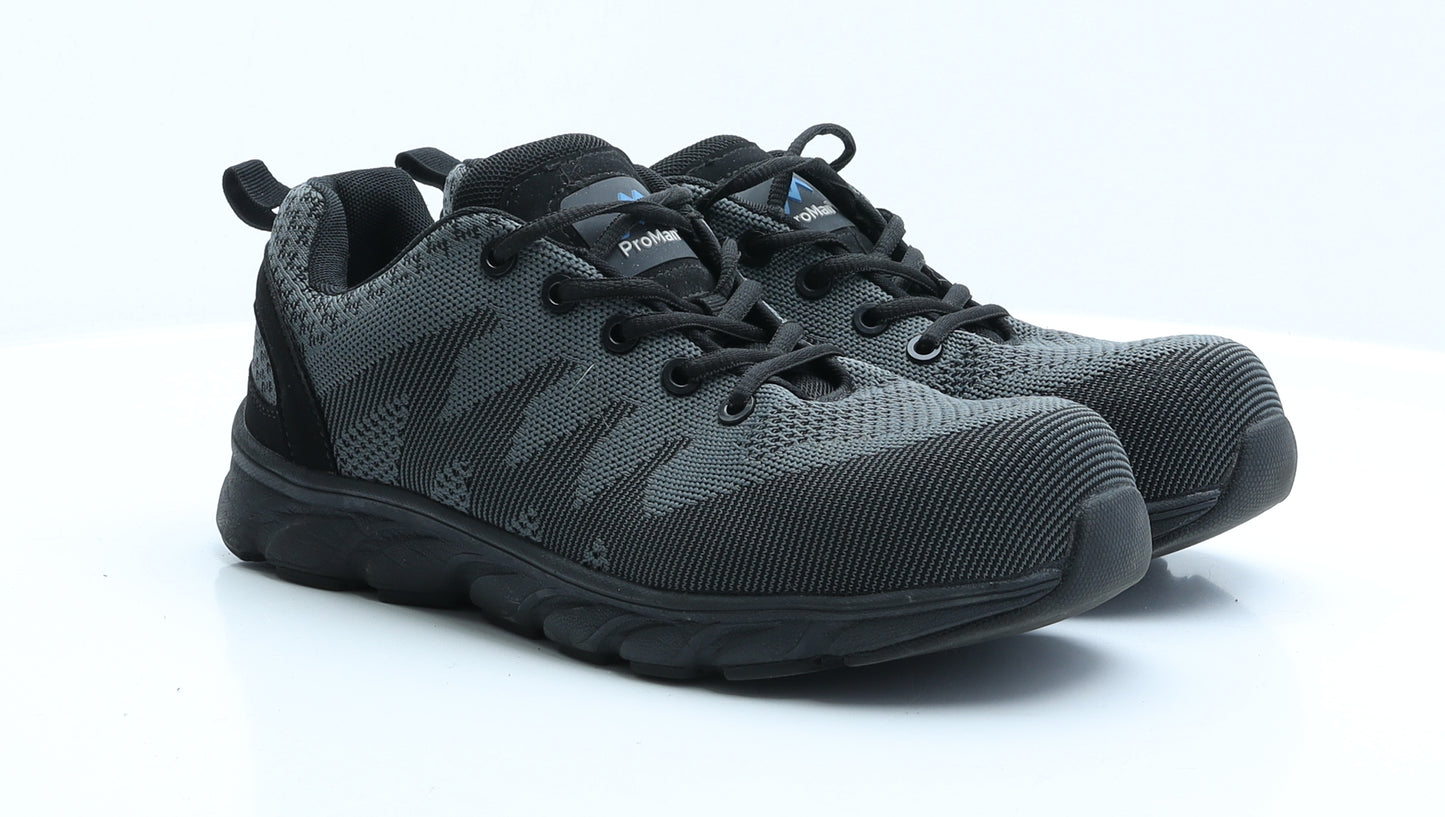 Pro Man Mens Grey  Polyester Trainer Casual 7 EUR 41  - Walking