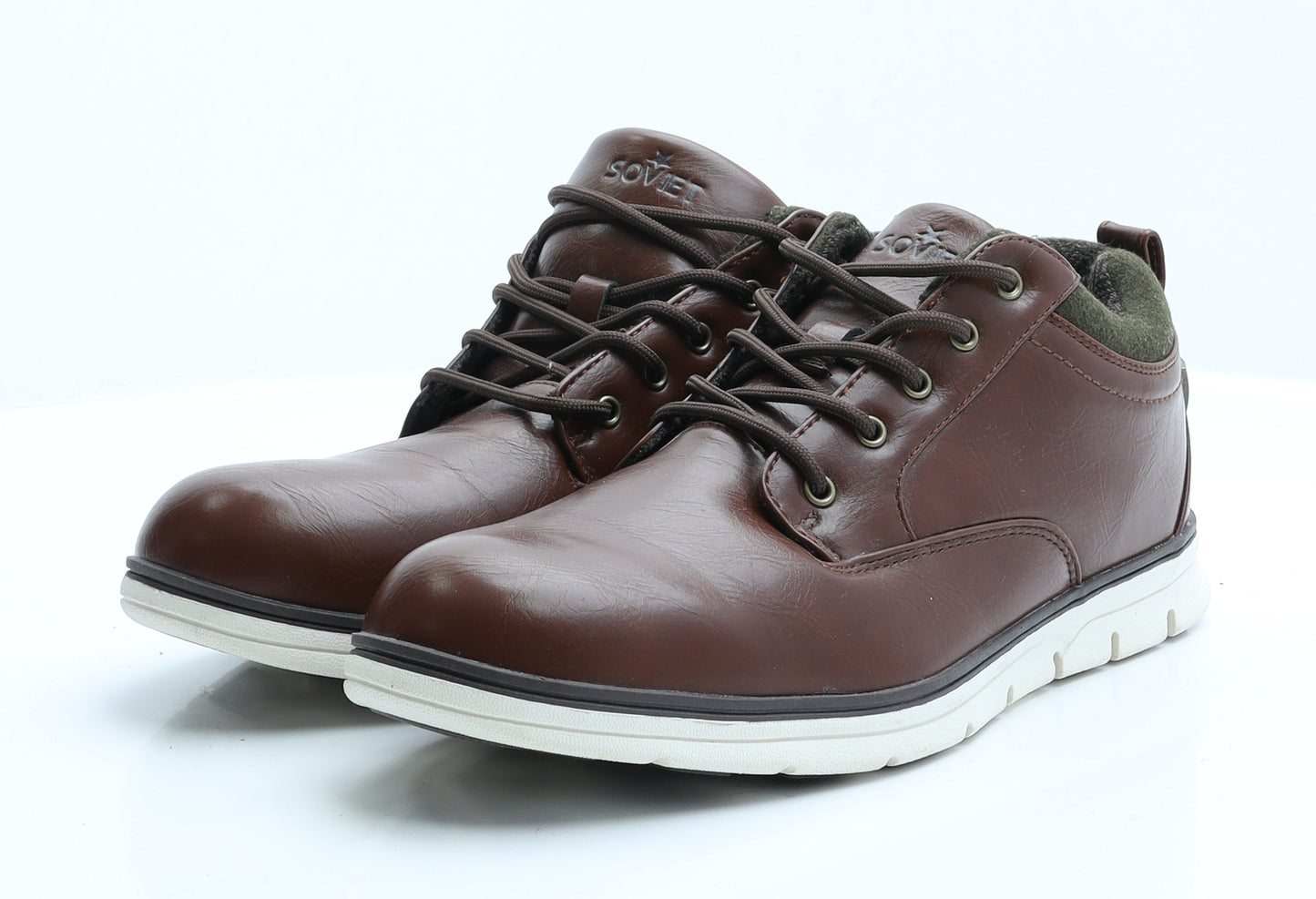 Soviet Mens Brown  Faux Leather Slip On Boot 9 EUR 42