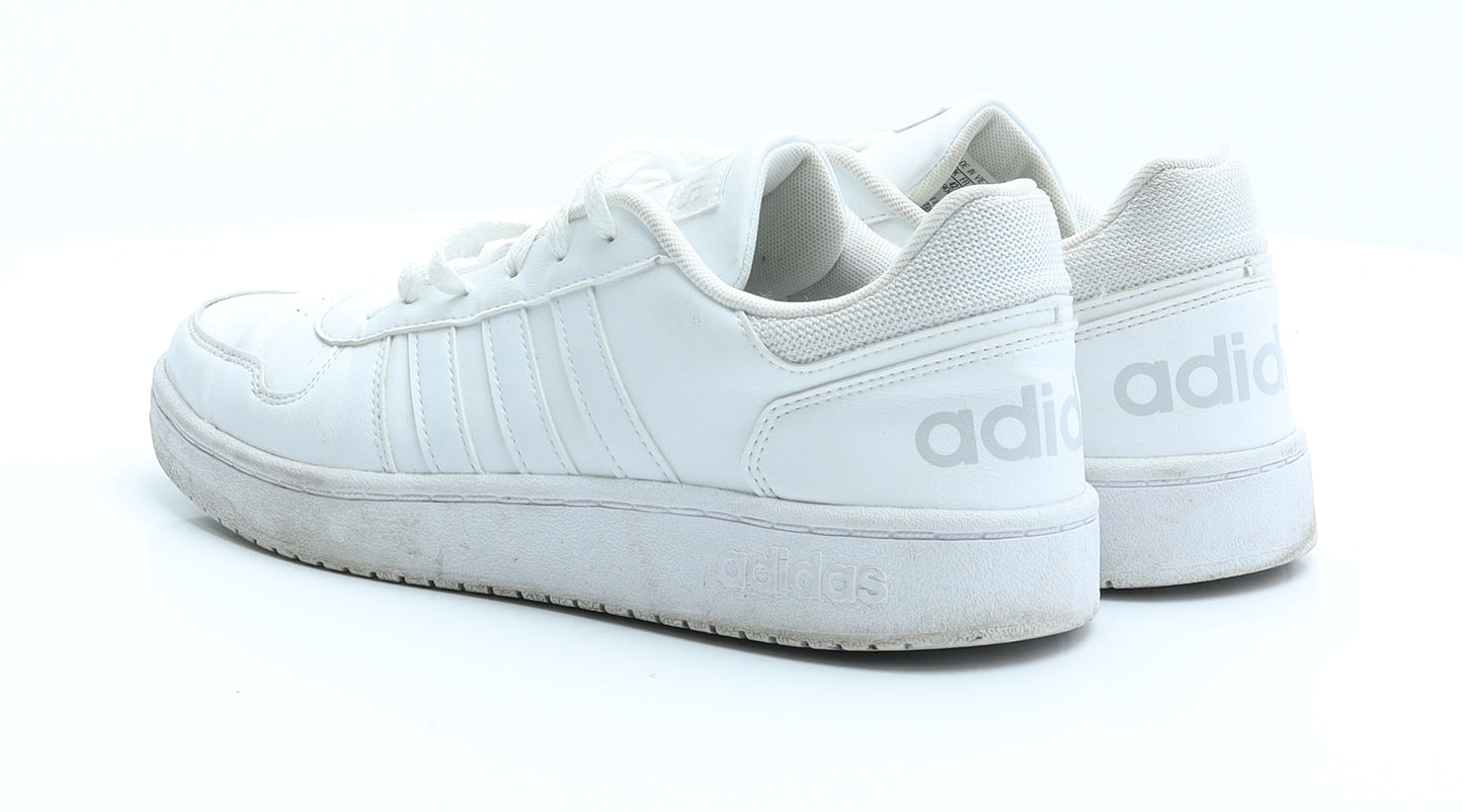 adidas Mens White  Polyester Trainer  8.5 EUR 42.5