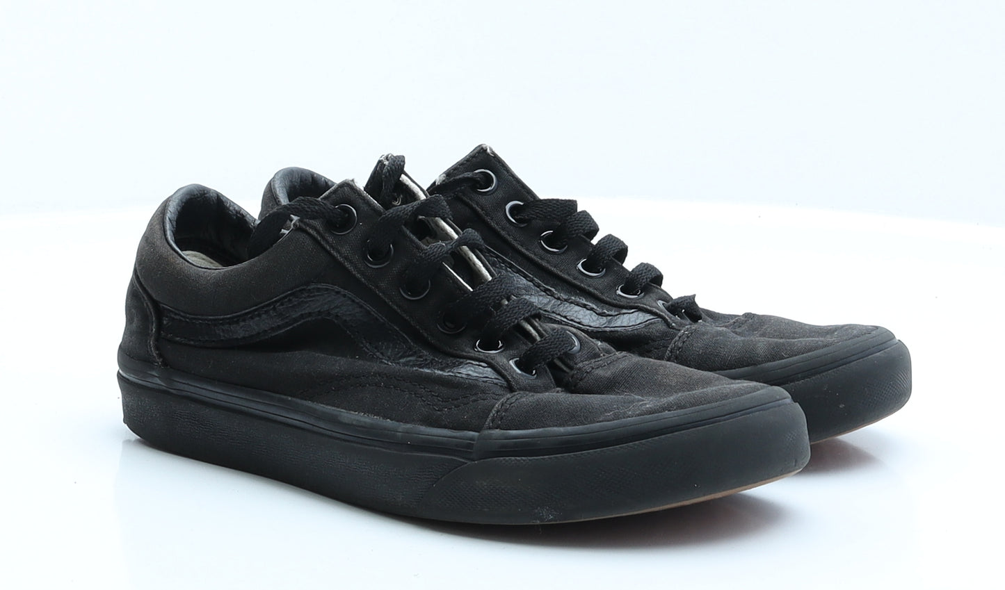 Vans  Womens Black  Faux Suede Trainer Flat 4 37