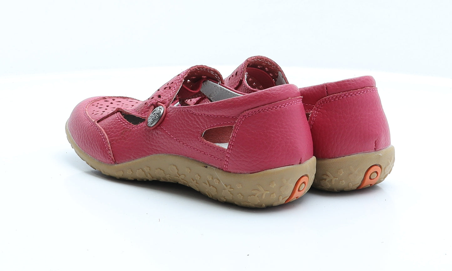 JD Williams Womens Pink  Faux Leather Flat  4 37