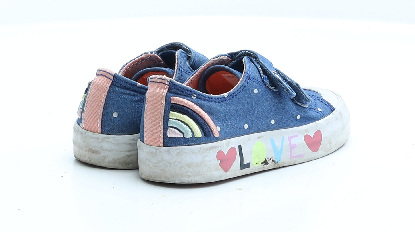 George Girls Blue  Polyester Trainer  7 EUR 24