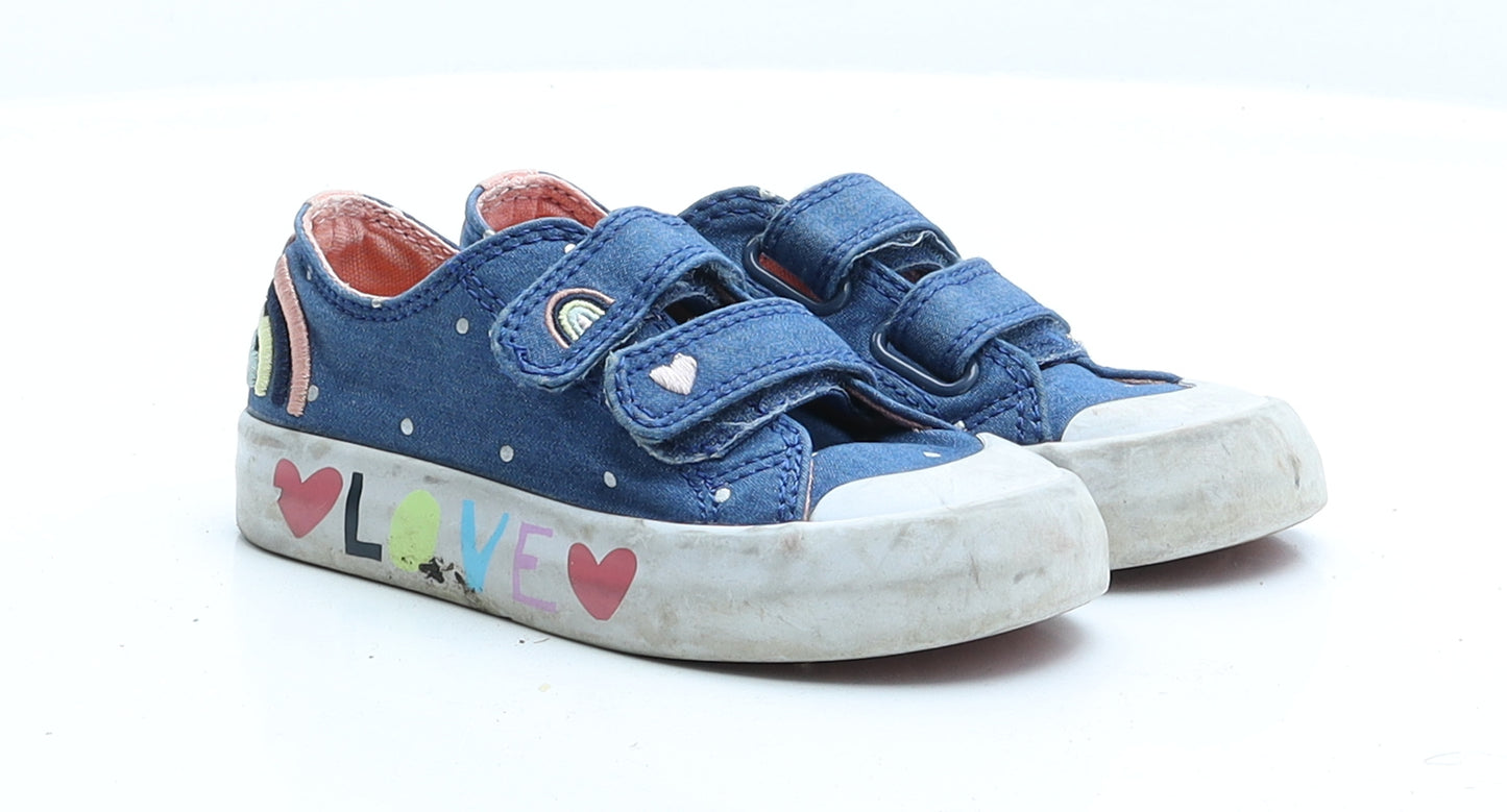 George Girls Blue  Polyester Trainer  7 EUR 24