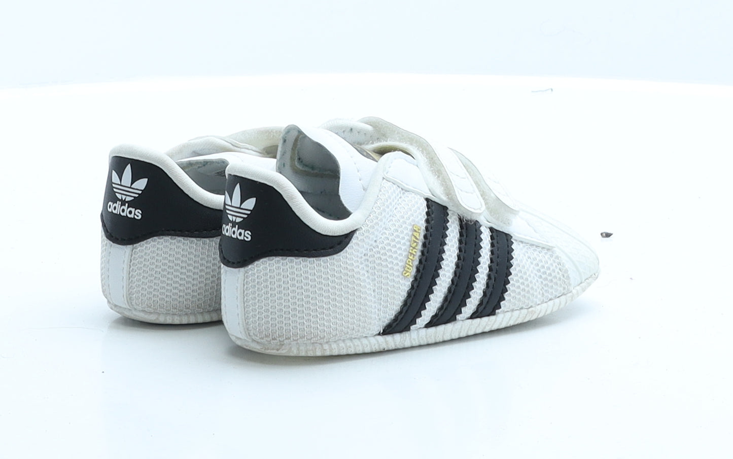 adidas Boys White Striped Polyester Trainer  3