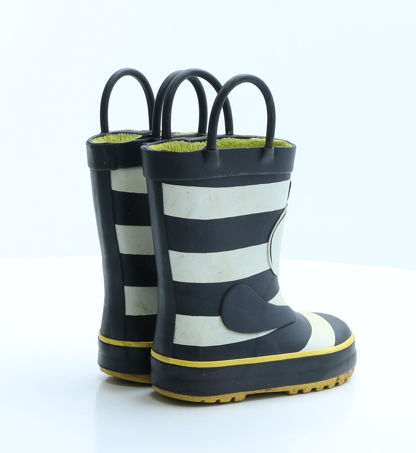 Lily&Dan Girls Blue Striped Rubber Wellies Boot UK 5 - Bee